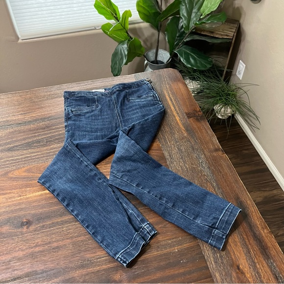 Anthro High Rise Denim Leggings Pilcro 26 dark wash jeans stretchy SOLD - Picture 9 of 12